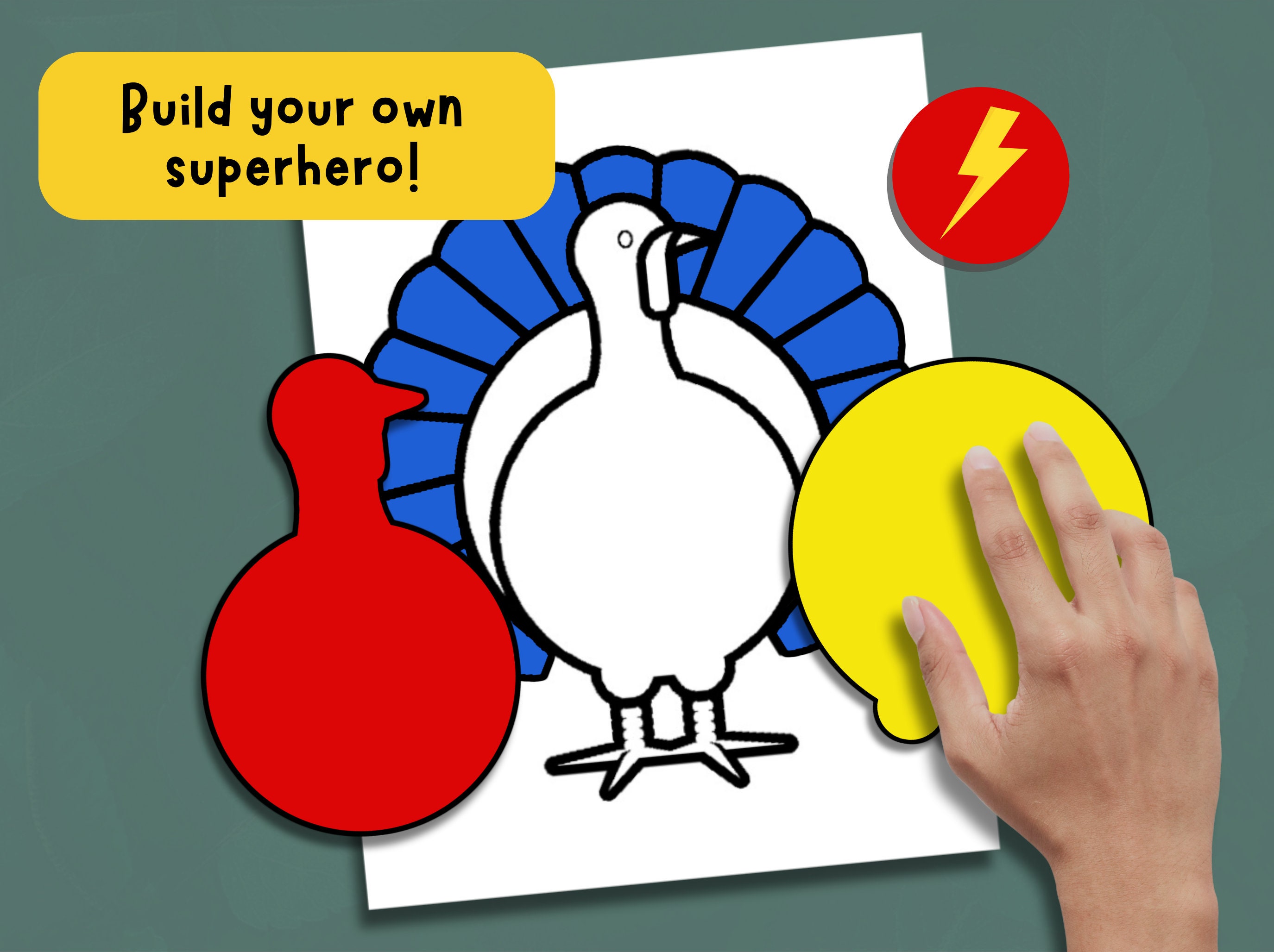Superhero Turkey in Disguise Disguise a Turkey Kit Turkey Kids Craft