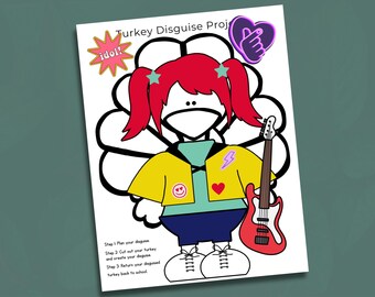 Kpop Star Turkey in Disguise Project: Kids Fall Craft (Digital Download)