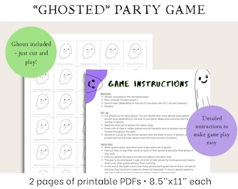 Halloween "Ghosted" Party Game: Printable Group Activity (PDF)