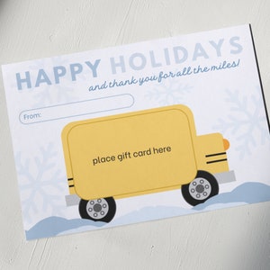 porte-cadeau de remerciement aux chauffeurs de bus | Porte-cartes cadeau de Noël | Idée cadeau pour les fêtes