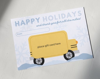 Bus Driver Appreciation Gift Card Holder | Christmas Gift Card Holder | Holiday Gift Idea