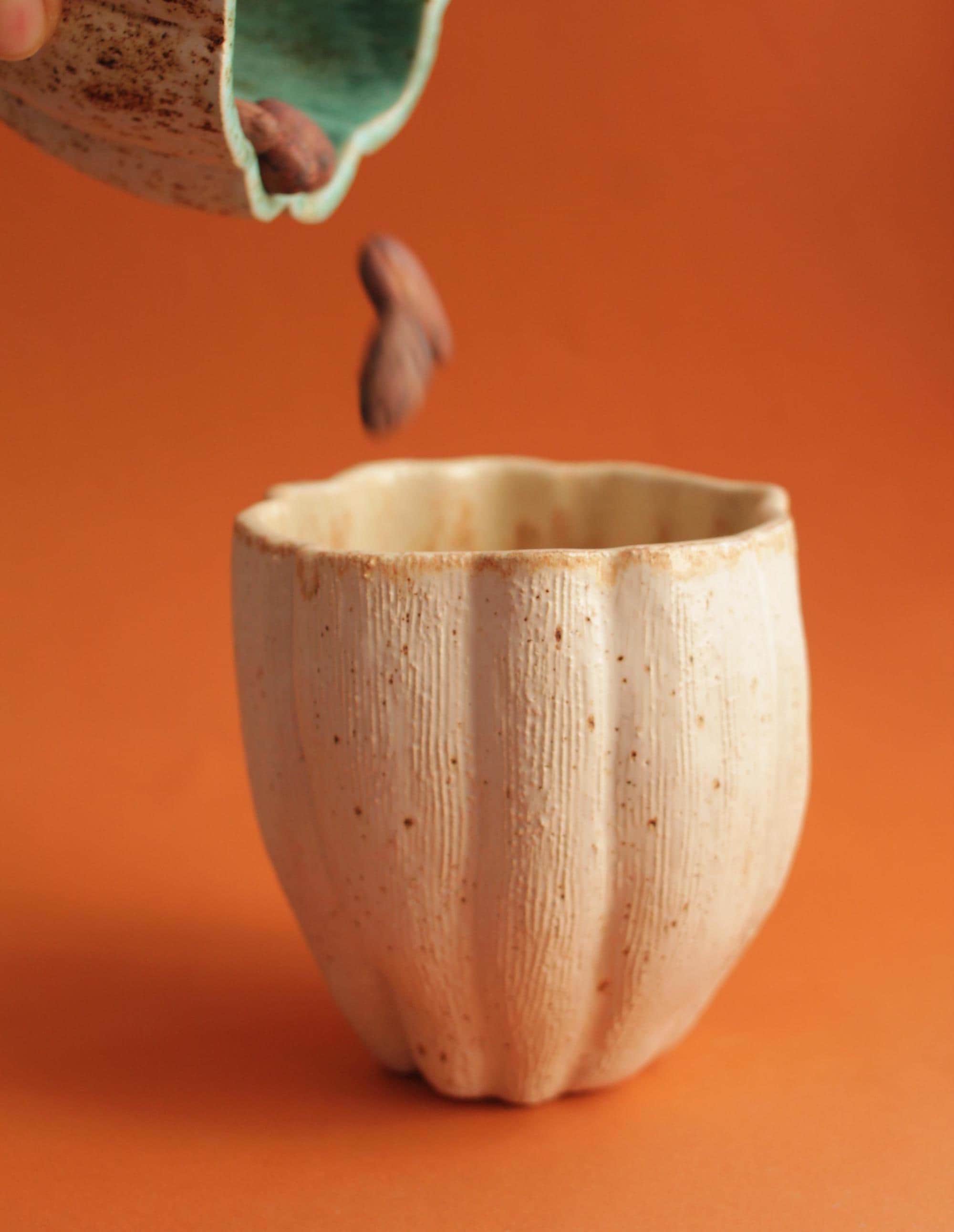 Cacao ceremony сup, handmade cocoa mug, gift for cocoa lovers, artisan hot chocolate bowl, rustic hot chocolate cup