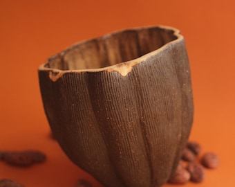 Cocoa ceremony сup, handmade cocoa mug, gift for cocoa lovers, artisan hot chocolate bowl, rustic hot chocolate cup