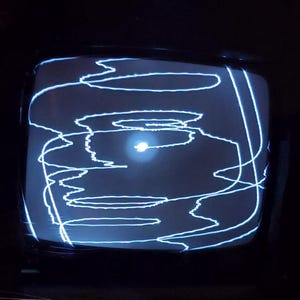 Visualizador de música de TV transparente, telescopio CRT