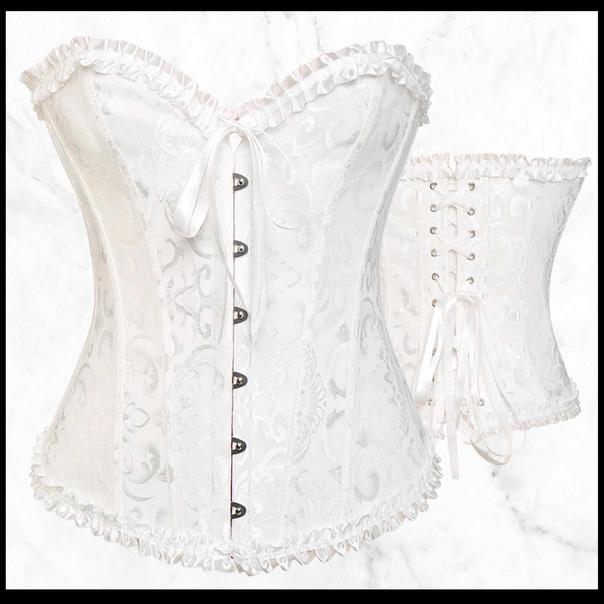 White Lace up Corset - Etsy
