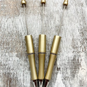 Gold Kunststoff Perlenstift / Perlenzubehör / DIY Projekte / Silikon Perlen / Basteln