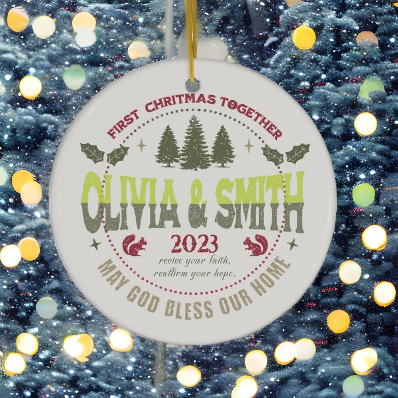 Personalized First Christmas Together Ornament, Our First Christmas