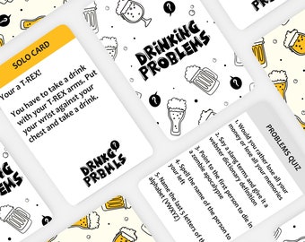 Drinking Problems Trivia Card Game