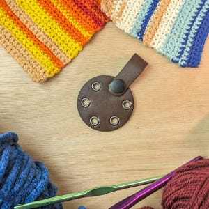 Handmade Knitting Yarn Divider, Leather Yarn Organizer, Yarn Strand Holder
