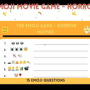 Emoji Movie Game- Horror Movies