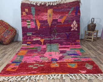 Custom Fabulous Boujad Rug, Authentic Moroccan Rug, Azilal rug, Abstract Multicolored Carpet, Handmade Moroccan Rug, Bohemian rug