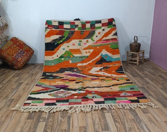 Colorful Moroccan Rug, Custom Fabulous Boujad Rug, Abstract Multicolored Carpet, Handmade Moroccan Rug, Bohemian rug