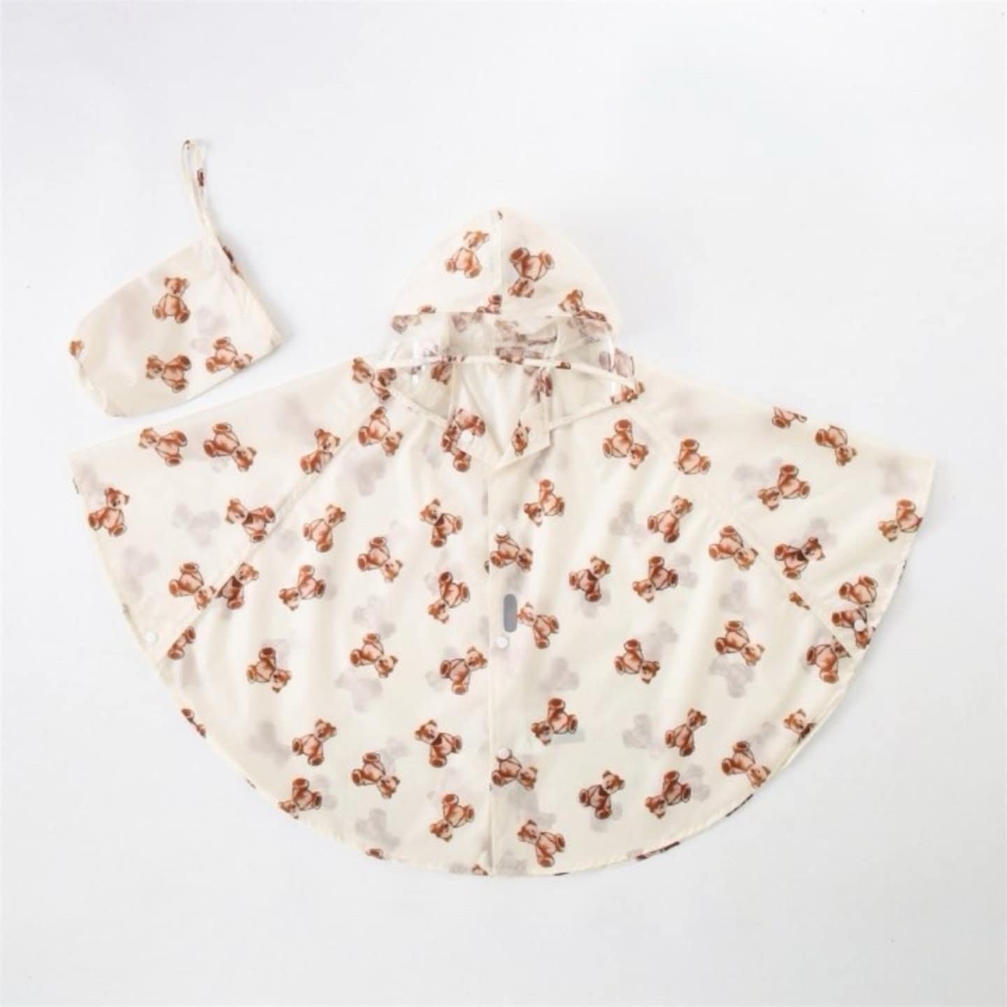 Personalisierte Bär Regenjacke für Kinder, leichte niedliche Teddy Kapuze wasserdichte Poncho Regenjacke für Jungen / Mädchen