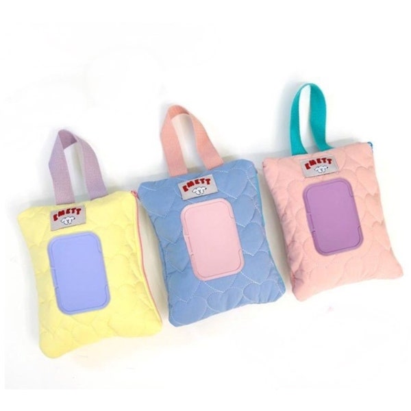 Baby Wipe Pouch, Personalized Name Portable Refillable Wipe Holder, Reusable Travel Wet Wipe Dispenser (Cap is Not Included)