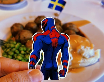 Naklejka Spiderman 2099: Miguel O'Hara, wodoodporna laminowana naklejka