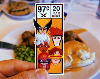 X-Men '97 Parody Sticker: Comic Book Corner Box, Waterproof
