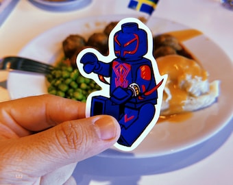 Naklejka Spiderman 2099: Blocky Parody, wodoodporny winyl laminowany