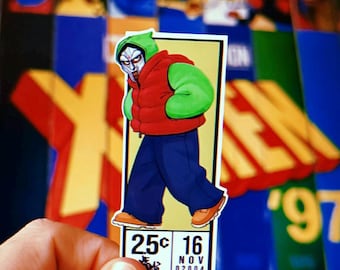 Pegatina de villano loco: parodia de cómic impermeable para botella de agua