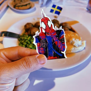 Punk rock middle finger Music Spider Punk Hobie brown costume sticker for your gym Water Bottle