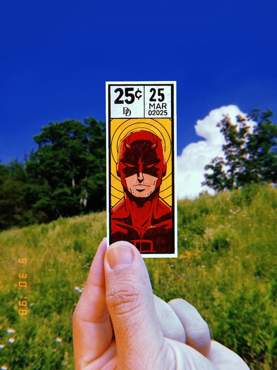 Daredevil Comic Book Sticker: Vintage Parody, Waterproof Laminated