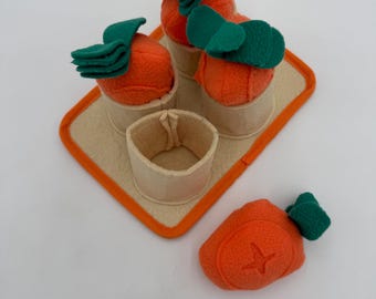 Carrot Patch Snuffle Toy for Bunnies | Enrichment Mat | Treat Hider Pet Toy | Dog Snuffle Mat | Bunny Forage Mat | Rabbit Snuffle Mat