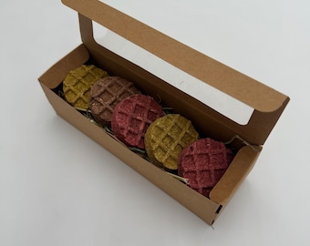 Assorted Timothy Hay Waffle Treats for Bunnies. Rabbit Treat,  Hamster Treat, Guinea Pig Treat, Gerbil Treat. Chew Treat for Small Pets