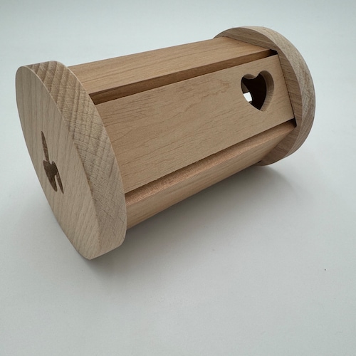 Wooden Bunny Pellet Dispenser, Treat Hider Toy for Bunnies, Rabbit Forage Toy, Bunny Enrichment, Bunny Wooden Chew Toy