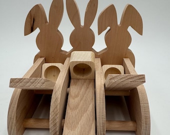 Bunny Logic toy, Treat hider for rabbits, Bunny Lover gift, toy for rabbit, Wooden Bunny Toy, Rabbit Chew Toy, Enrichment Toy for Bunnies