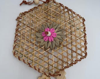 Natural Woven Chew Mat For Small Pets - Rabbits Hamsters, Chinchillas | Play Mat for Bunnies | Chew Toy for Bunny | Parrot Toy | Bird Mat
