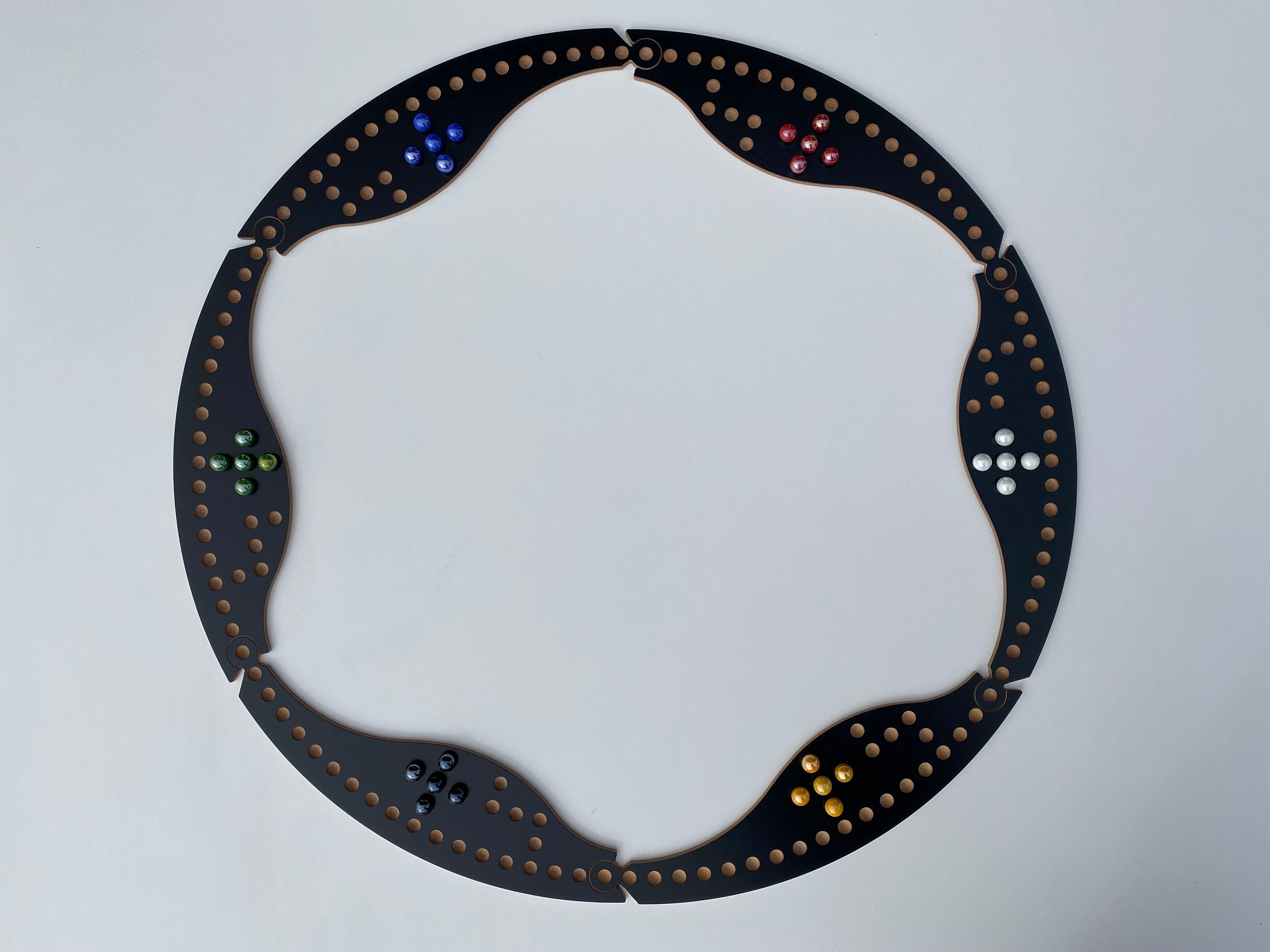 Jokers and Marbles Strategic Board Game Pegs and Jokers Marble Pursuit