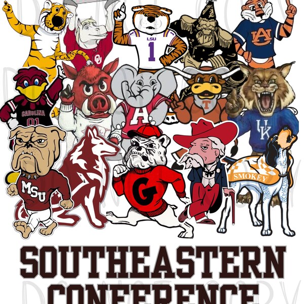 SEC Mascot collage design