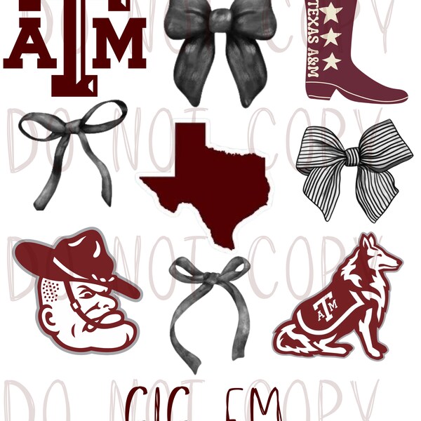 Texas AM coquette PNG file