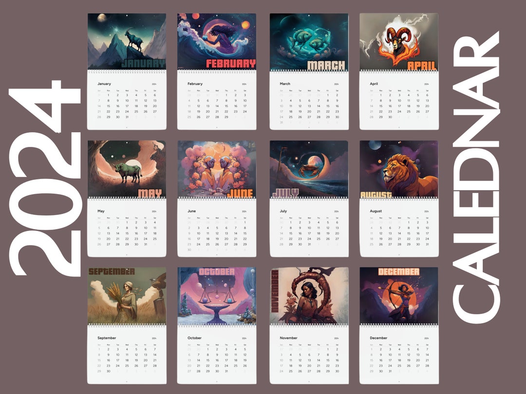 Celestial Horizons 2024, Wall Calendars 2024, Astrology Calendar