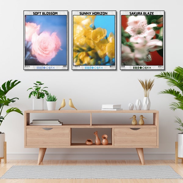 Soft Blossom, Sunny Horizon, Sakura Blaze, Blurred Art, Digital Download, Home Decor, Wall Art, Floral Art, Blurred Floral Art, Spring Art.