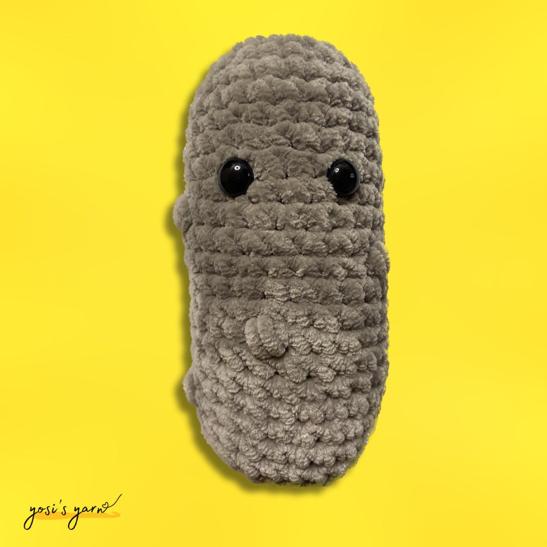 Adorable Sage Green Pickle Plushie Cozy Thick Blanket Yarn Etsy