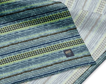 Dots and Stripes - Teal Bandana