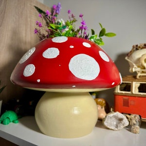 Extra Large Mushroom Planter ~ Hand Painted and Made to Order ~ 70’s Inspired Home Décor ~