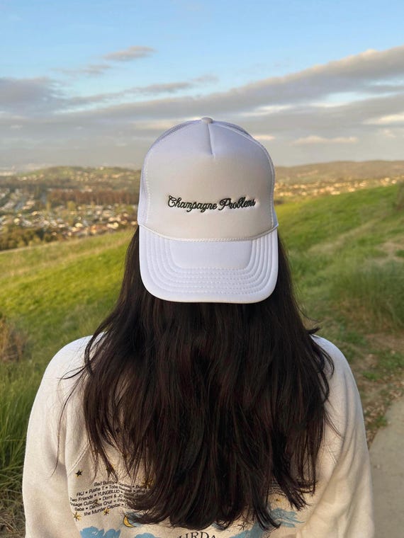 Embroidered Champagne Problems Trucker Hat, Taylor Swift Hat  display picture 1