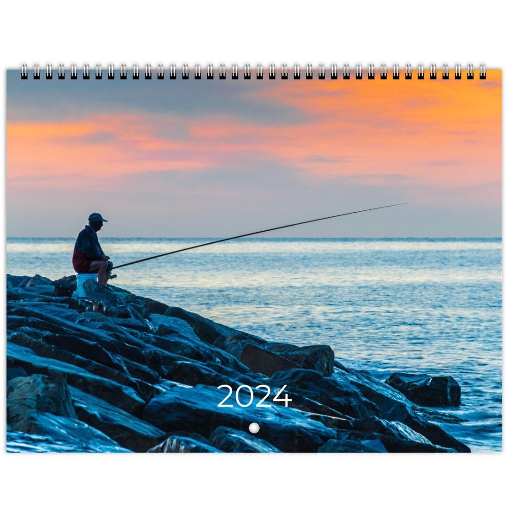 Calendrier de pêche panoramique 2024 avec phases de lune calendrier