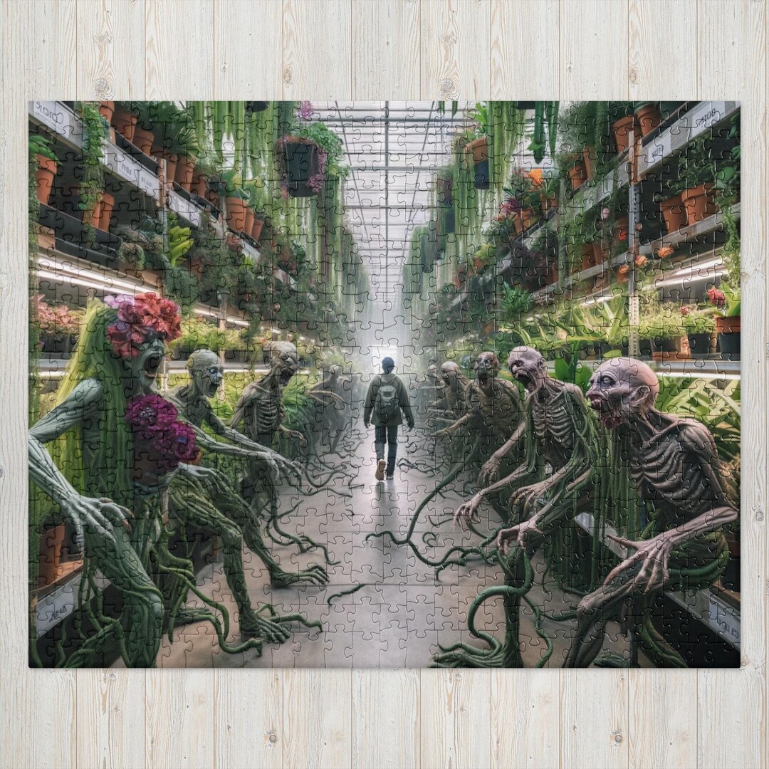 Greenhouse of Horrors Jigsaw Puzzle Escape the Creeping Etsy