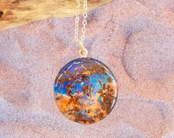 Sterling Silber Meteorit Anhänger - Handgemachtes kosmisches Halskette Geschenk