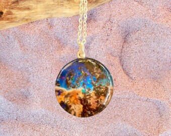 Handgemachte kosmische Halskette aus Sterling Silber ♥