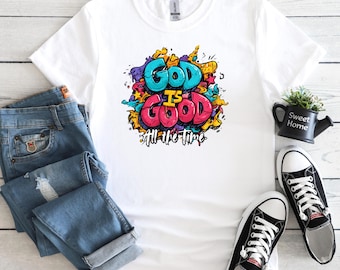 Kids' 'God is Good' Tee: Colorful Christian Shirt for Summer