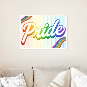 Rainbow Pride A4 Print - colorful lgbt lgbtqia pride proud support art decor decoration