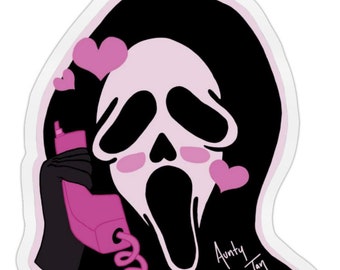 Ghostly Halloween Sticker - horror halloween cute funny heart love spooky