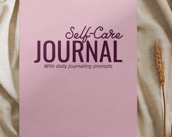 Self-Care Journal with Writing Prompts - pink love positivity author writing cute