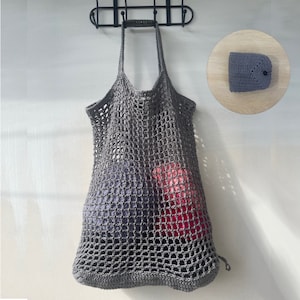 Gehäkelte Markttasche MUSTER - Packbar und faltbar, Produce Farmer Market Tote, einfach mit Bildern (Anleitung) hergestellt