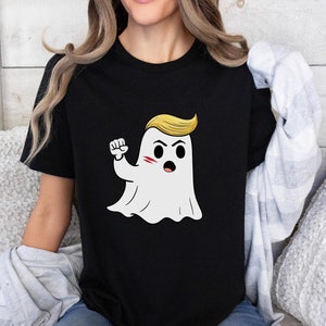 Halloween Trumpkin Shirt, President Donald Trump 2024 Shirt, Trump Fight Ghost, Republican Halloween Gift, Trump Halloween,Trump Fight Shirt