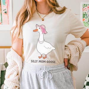 Mom Goose Shirt, One Silly Goose Mom Shirt, Funny Goose Family Shirt, First Mother&#39;s Day Gift for Dad, Matching Family Shirt Tee