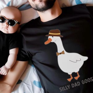 Daddy Goose Shirt, One Silly Goose Dad Shirt, Funny Goose Family Shirt, First Father&#39;s Day Gift for Dad, Matching Family Shirt Tee